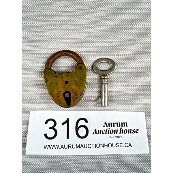 1900-1910 Brass Padlock