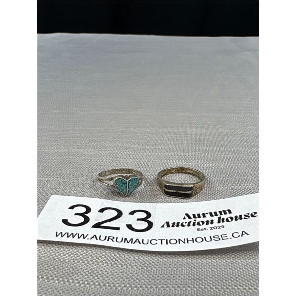 2 Small Sterling Rings