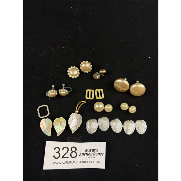Lot of Faux Pearl + Mother of Pearl Jewelry