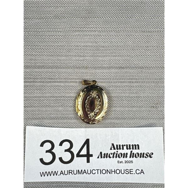 Vintage Gold Tone Locket "God Loves You + So Do I"