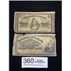 Image 1 : 2 Early 25c Canadian Banknotes