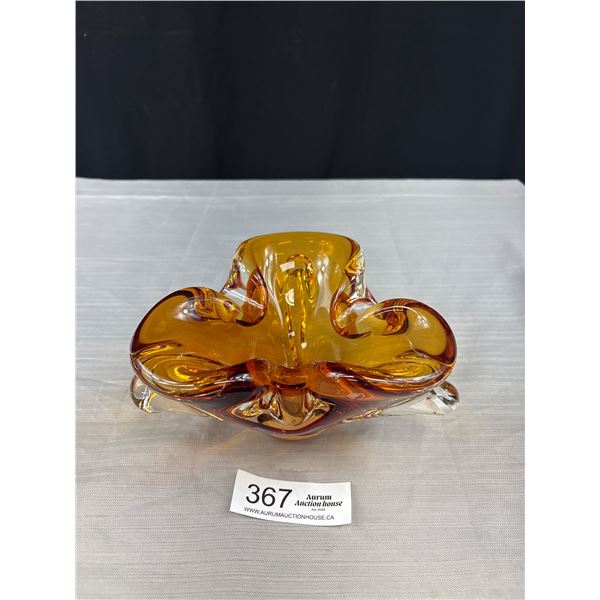 Beautiful Early Chalet Amber Glass