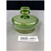 Image 1 : Green Jewel Dish + Lid Gold Trim