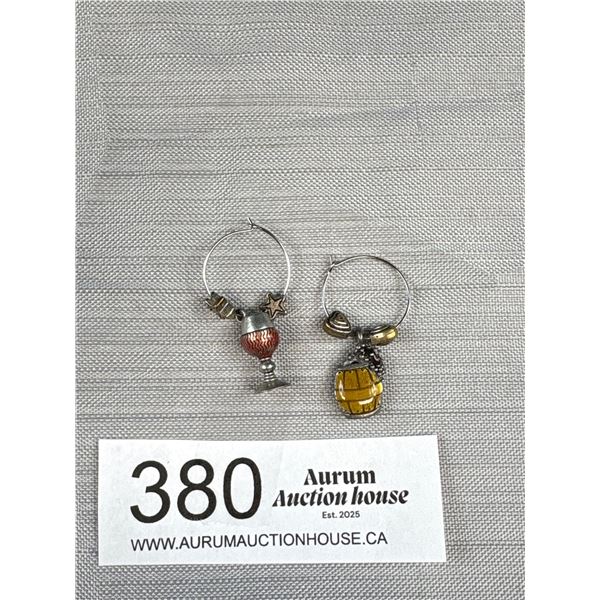 Pair of Unique Vintage Silver Tone Earrings