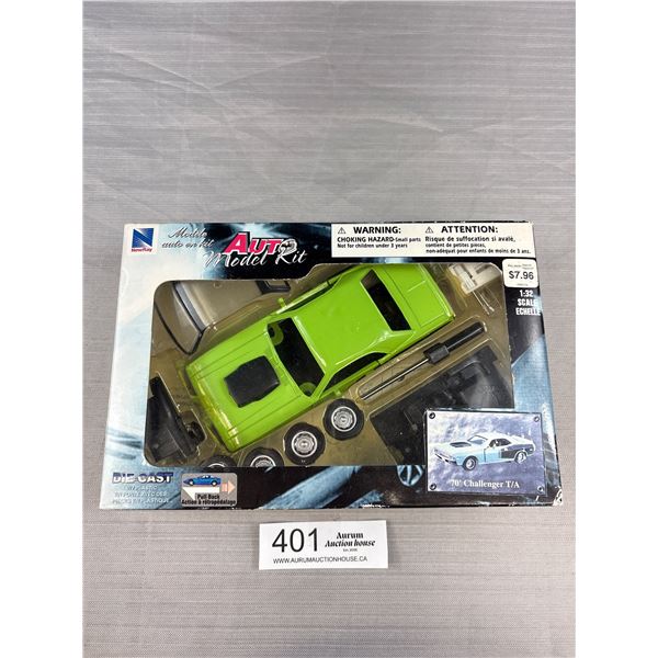 Diecast auto model kit 1970 Challenger sealed in box