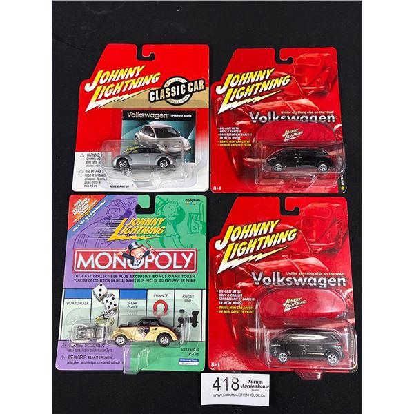 Lot of 4 Johnny Lightning Diecast Cars Sealed in Package