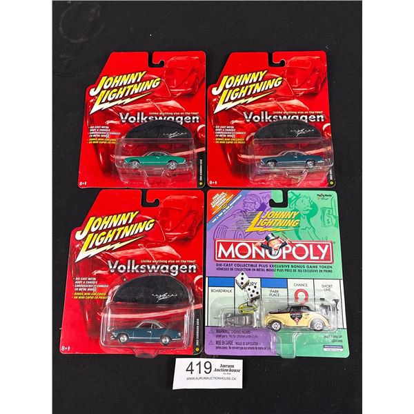 Lot of 4 Johnny Lightning Diecast Cars Sealed in Package