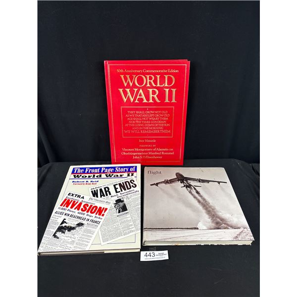 Lot of 3 Nice Hardcover Books, 2 WWII and 1 History of Flight
