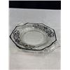Image 2 : Sterling Silver Overlay Glass Dish + Handles, Nice Condition