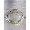Image 3 : Sterling Silver Overlay Glass Dish + Handles, Nice Condition