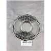Image 1 : Sterling Silver Overlay Glass Dish + Handles, Nice Condition