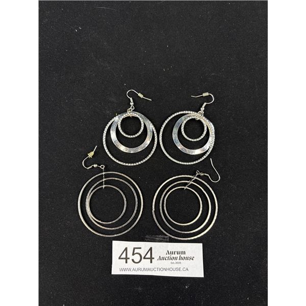 2 Pairs of Silver Earrings