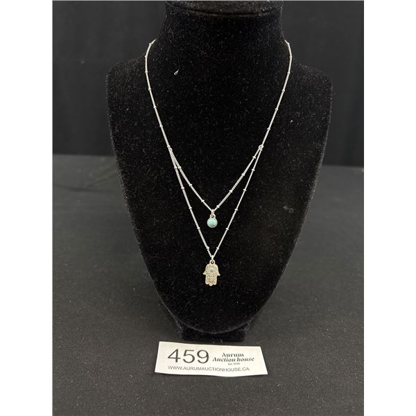 Lovely Double Strand Silver Nine West Vintage America Collection Necklace