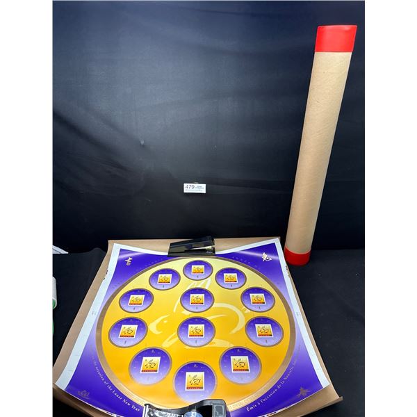 2004 Year of the Rabbit Postage Poster with Real Stamps