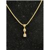 Image 2 : Gold Plated Snake Skin Chain w/ Pendant Necklace