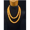 Image 2 : Extra Length Orange Onyx Beads Necklace