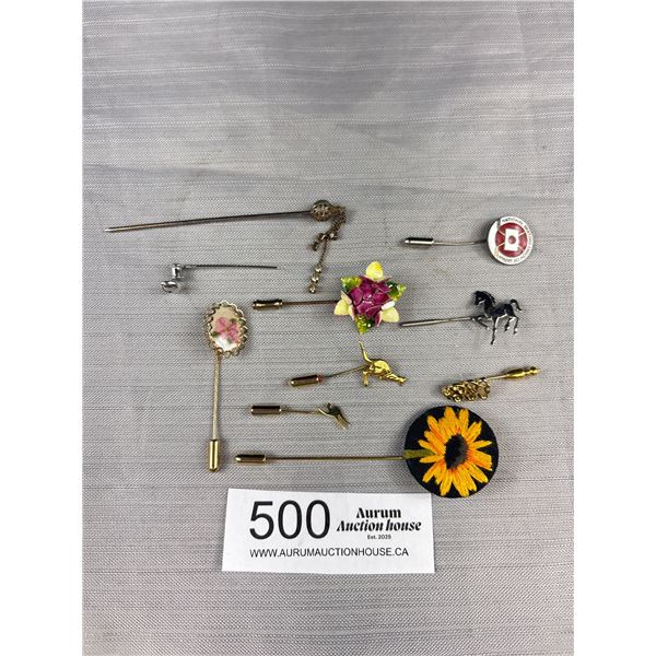 Collection of Various Stickpins, Some Hand Crafted