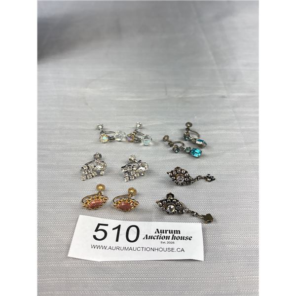 5 Pairs of Vintage Screw On Earrings