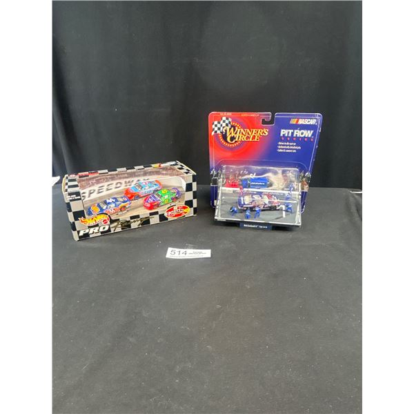 Hotwheels Pro racing diecast cars plus winners circle car in box