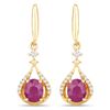 Image 1 : Ruby and Diamond Dynamic Dangling Earrings