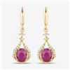 Image 2 : Ruby and Diamond Dynamic Dangling Earrings