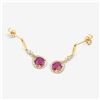 Image 3 : Ruby and Diamond Dynamic Dangling Earrings