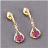 Image 5 : Ruby and Diamond Dynamic Dangling Earrings