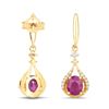 Image 6 : Ruby and Diamond Dynamic Dangling Earrings