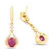 Image 7 : Ruby and Diamond Dynamic Dangling Earrings
