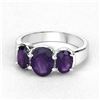 Image 1 : February Birthstone- Bold Amethyst 3 - Stone Ring