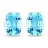 Image 1 : Swiss Blue Topaz Contemporary Solitaire Earrings