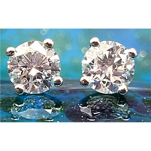 1.03 CTW Lab Diamond Solitaire Earrings 4P-Martini
