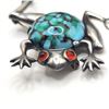 Image 2 : Whimsical Climbing Tree Frog Brooch - Artisan .925