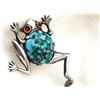 Image 6 : Whimsical Climbing Tree Frog Brooch - Artisan .925