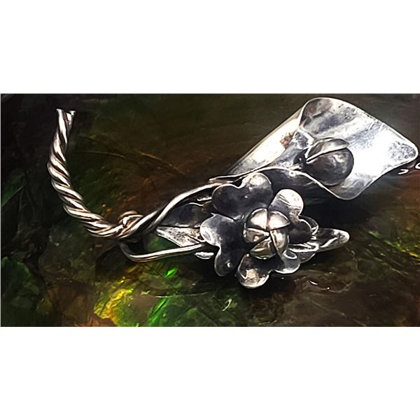 Handmade Sterling Silver Calla Lily Brooch