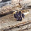 Image 4 : Intriguing Iolite and Diamond Center Flower Ring