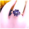 Image 5 : Intriguing Iolite and Diamond Center Flower Ring