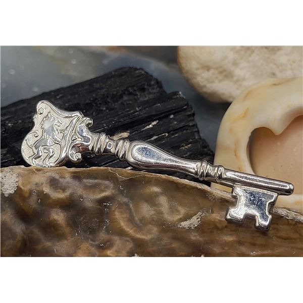 Towle .925 Key Brooch, Lion Rampart -Key Jewelry