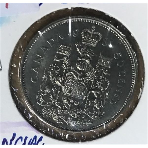 1981 UNCIRCULATED CANADA HALF DOLLAR