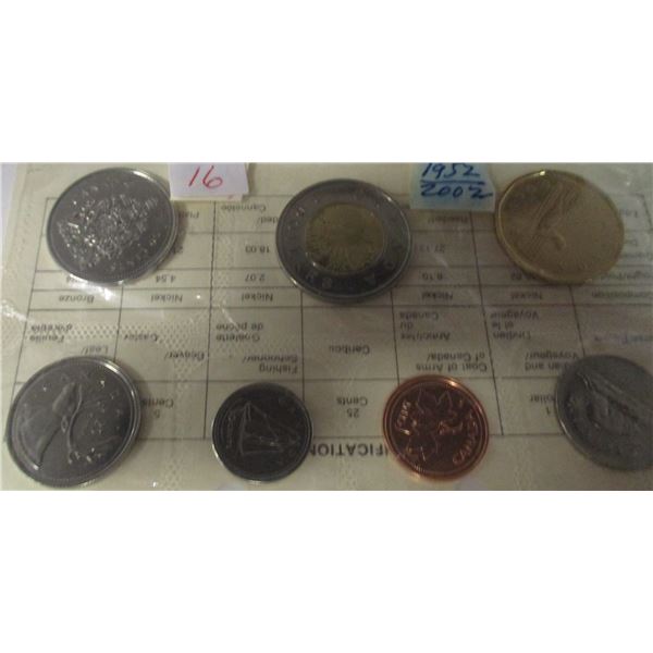 1952 - 2002 CANADA MINT SEALED COIN SET