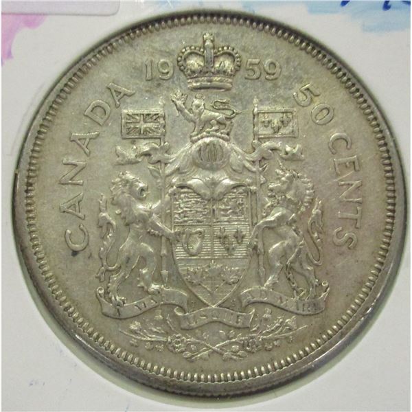 1959 CANADA SILVER HALF DOLLAR