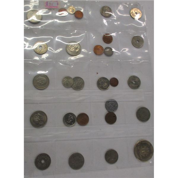 STOCK SHEET OF OVER 25 WORLD COLLECTABLE COINS
