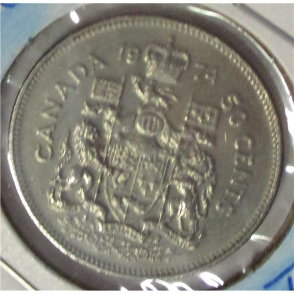1974 UNCIRCULATED CANADA HALF DOLLAR