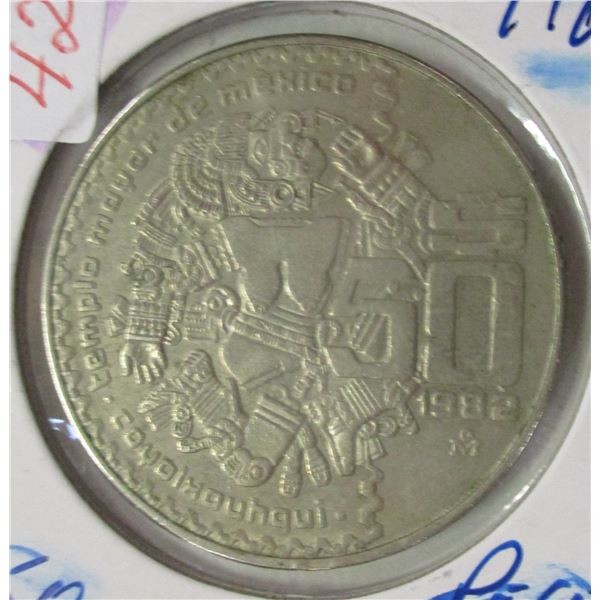 1982 MEXICO 50 PESO COIN