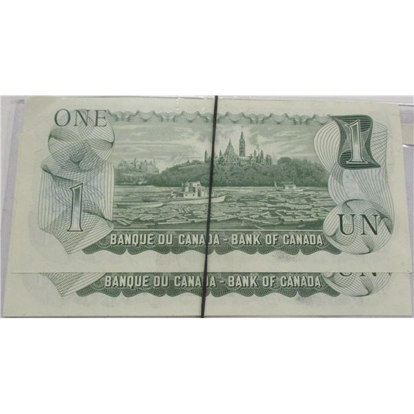 1973 PAIR OF UNCIRCULATED SEQUENTIAL SERIAL NUMBER $1 BILLS