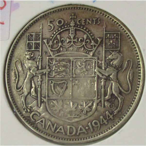 1944 CANADA SILVER HALF DOLLAR