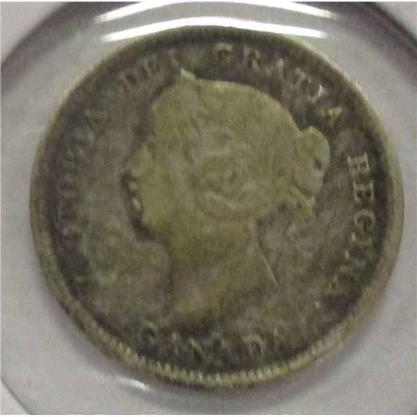 1894 CANADA VICTORIAN SILVER FIVE CENT