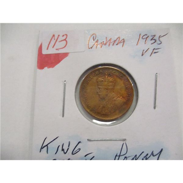 1935 VF CANADA KING GEORGE V PENNY