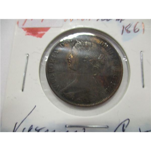 1861 VICTORIAN NOVA SCOTIA LARGE PENNY TOKEN