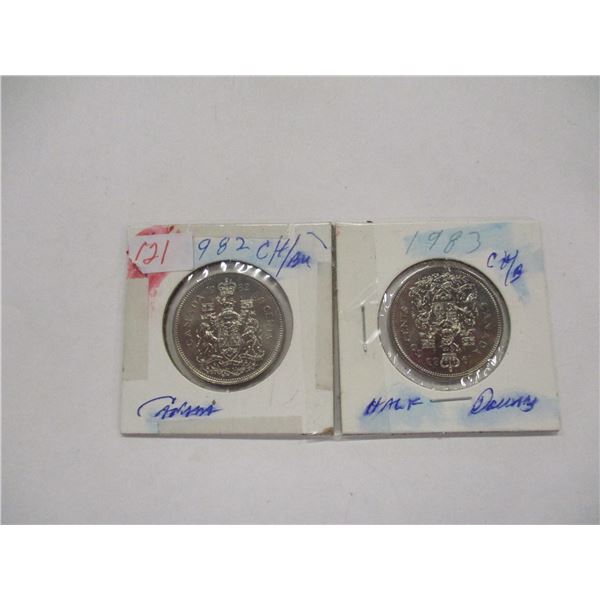 1982 - 1983 CH/BU CANADA HALF DOLLAR